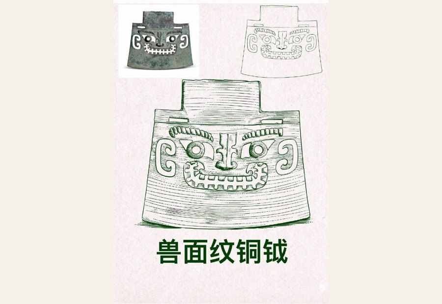 博物馆文物素描线稿 sketch