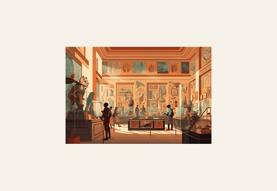 人类学博物馆画廊平面插图插画图片下载-正版图片600105476-摄图网