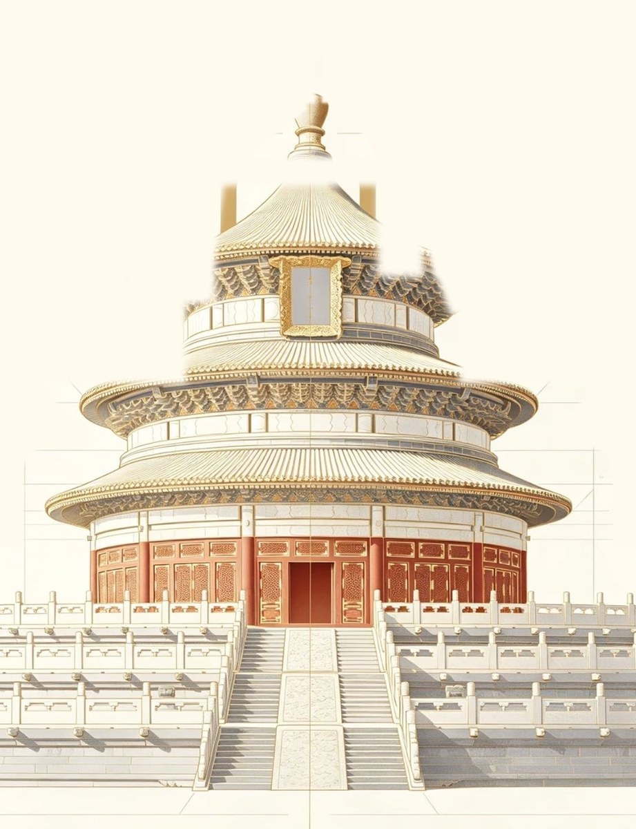 天坛建筑海报排版参考