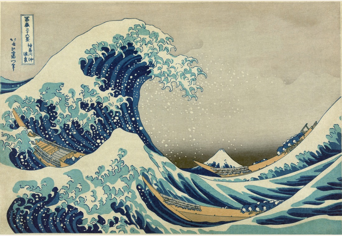 浮世绘浪纹平面图稿
