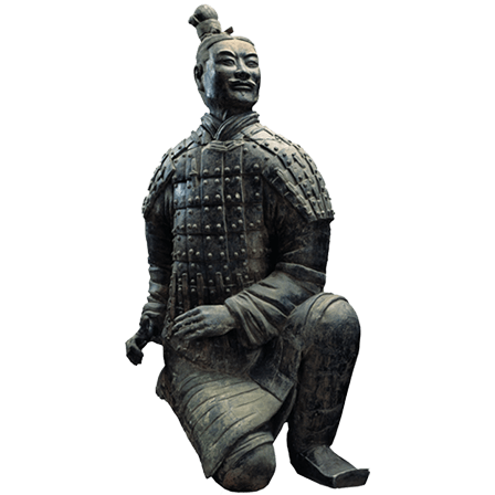 秦跪射俑