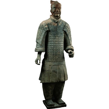 秦中级军吏俑