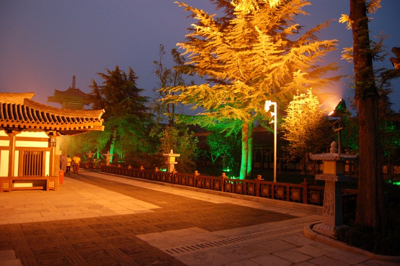 法门寺夜景与旅游空间