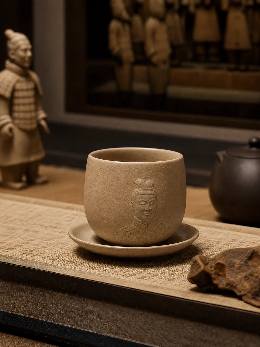 陶土考古茶杯效果图