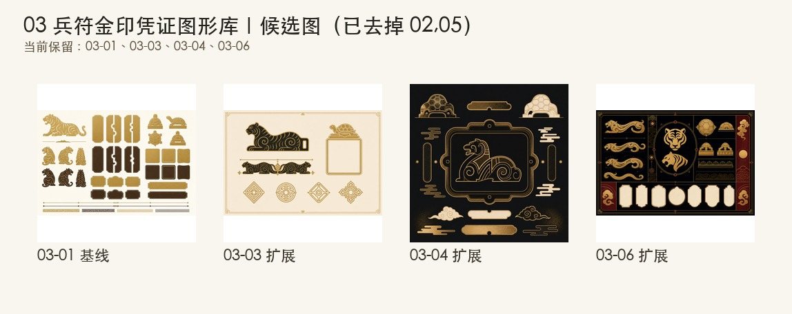 兵符金印凭证图形库