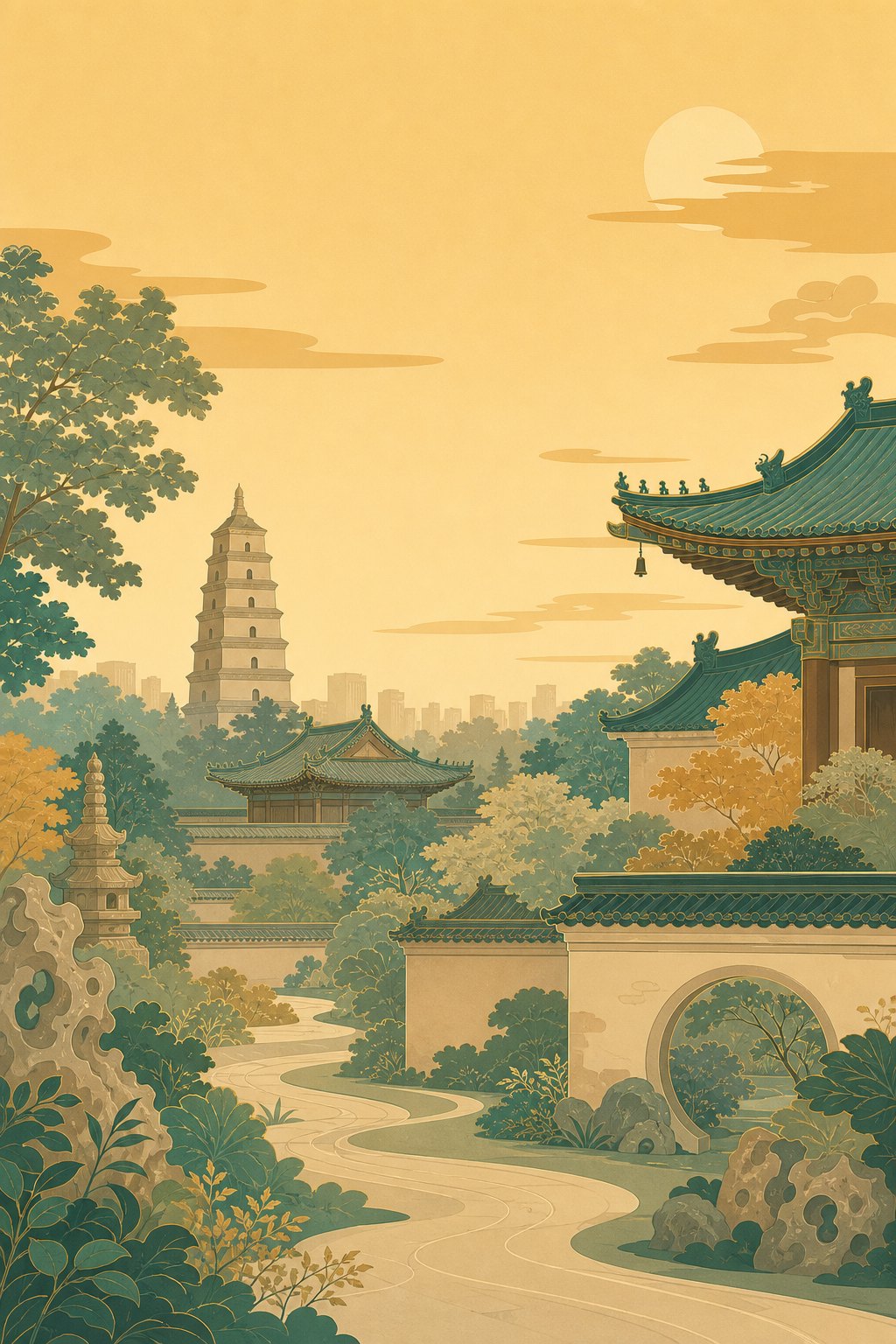 G08-01 馆塔寺园融合主视觉背景库